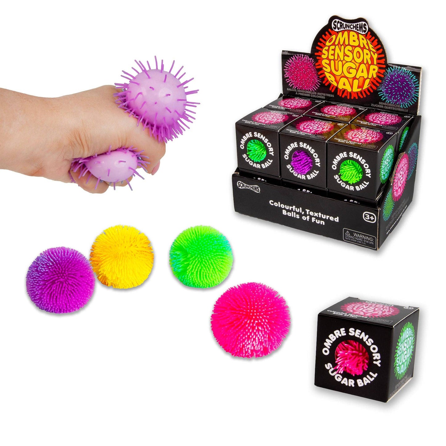 Scrunchems® Ombre Sensory Sugar Ball Squishy Fidget Toy Surprise Pull