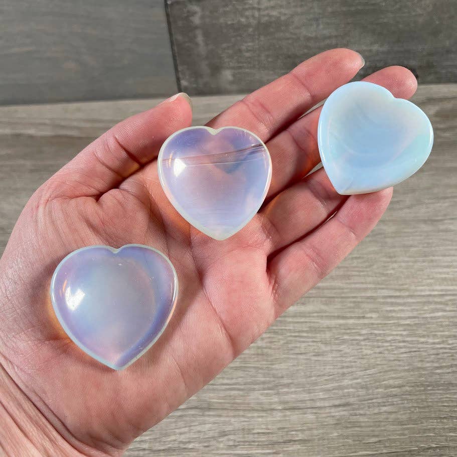 Heart Shaped Worry Stone Crystal Surprise Pull