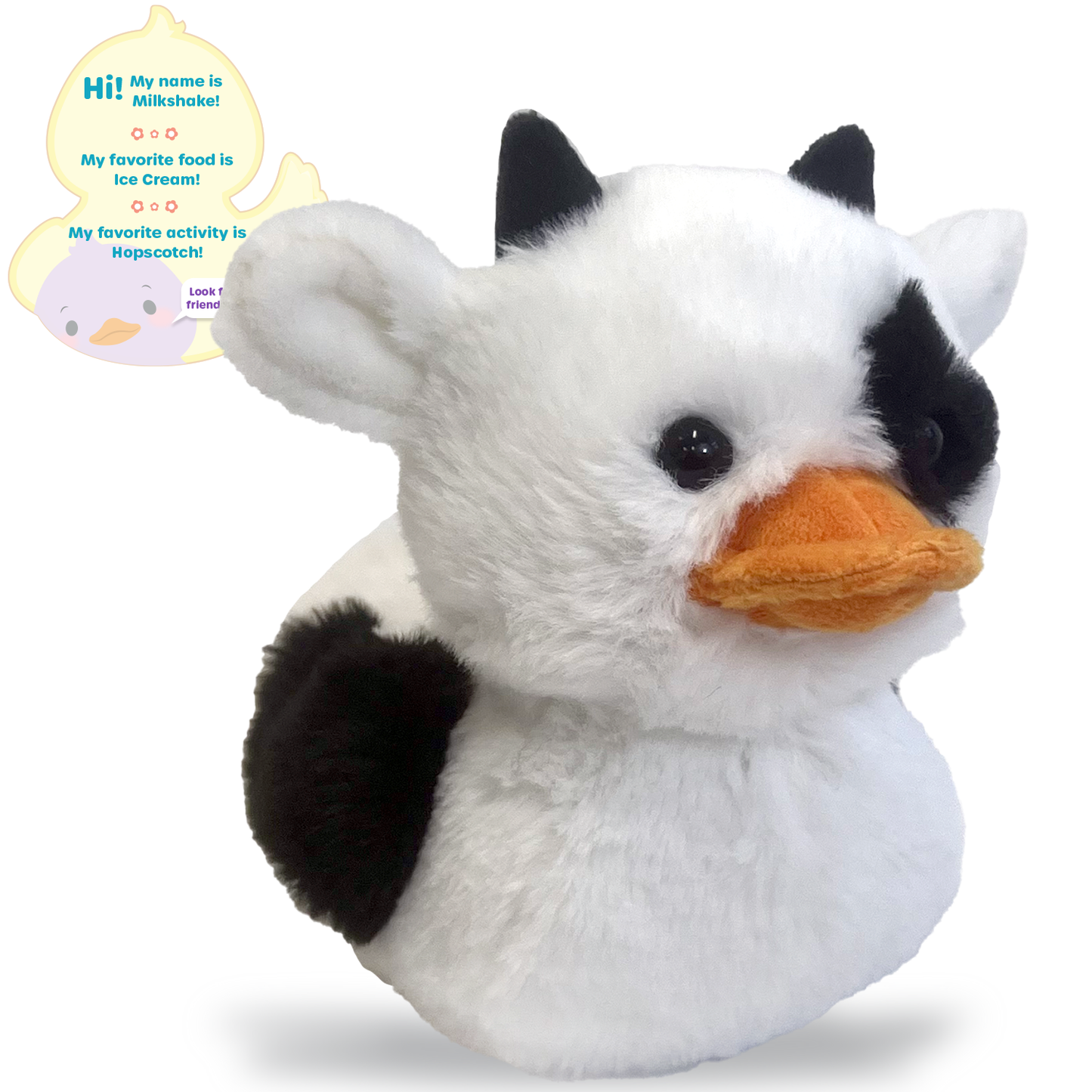 Milkshake Duckee Cow Plushie