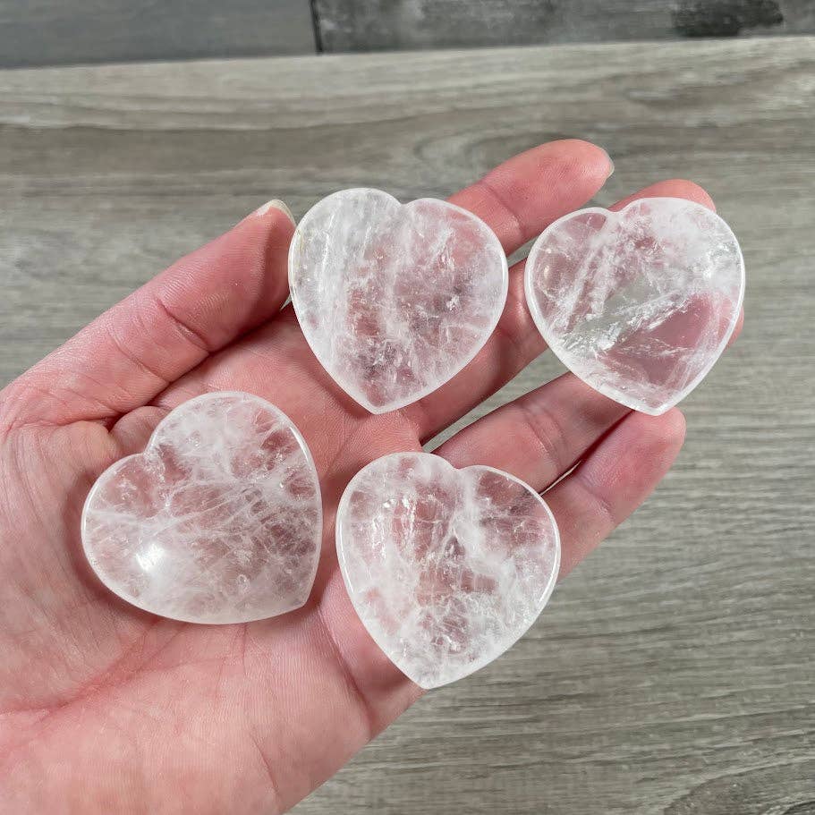 Heart Shaped Worry Stone Crystal Surprise Pull