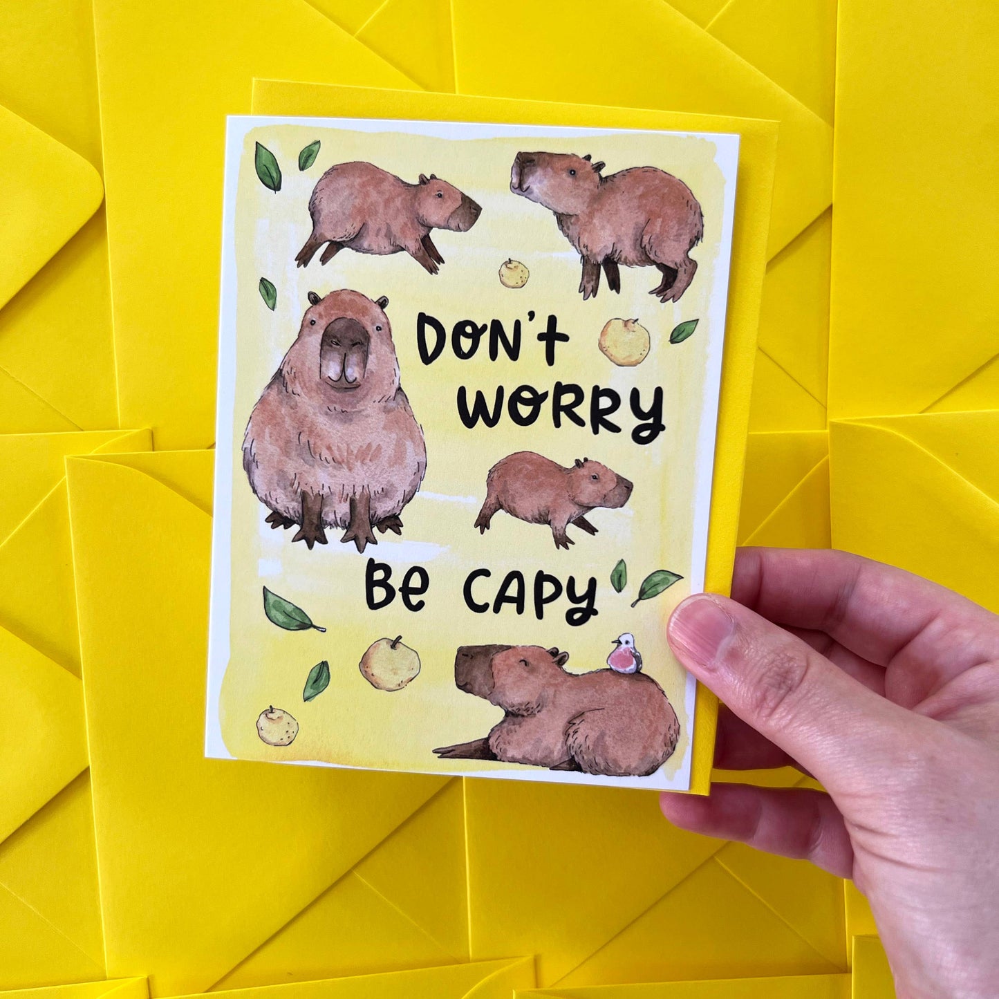 Don't Worry Be Capy Card