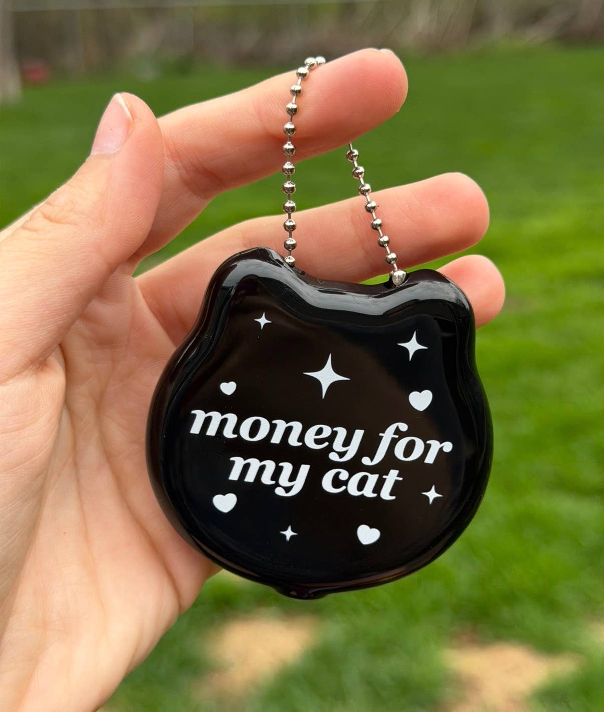 Money For My Cat Rubber Cat Coin Purse