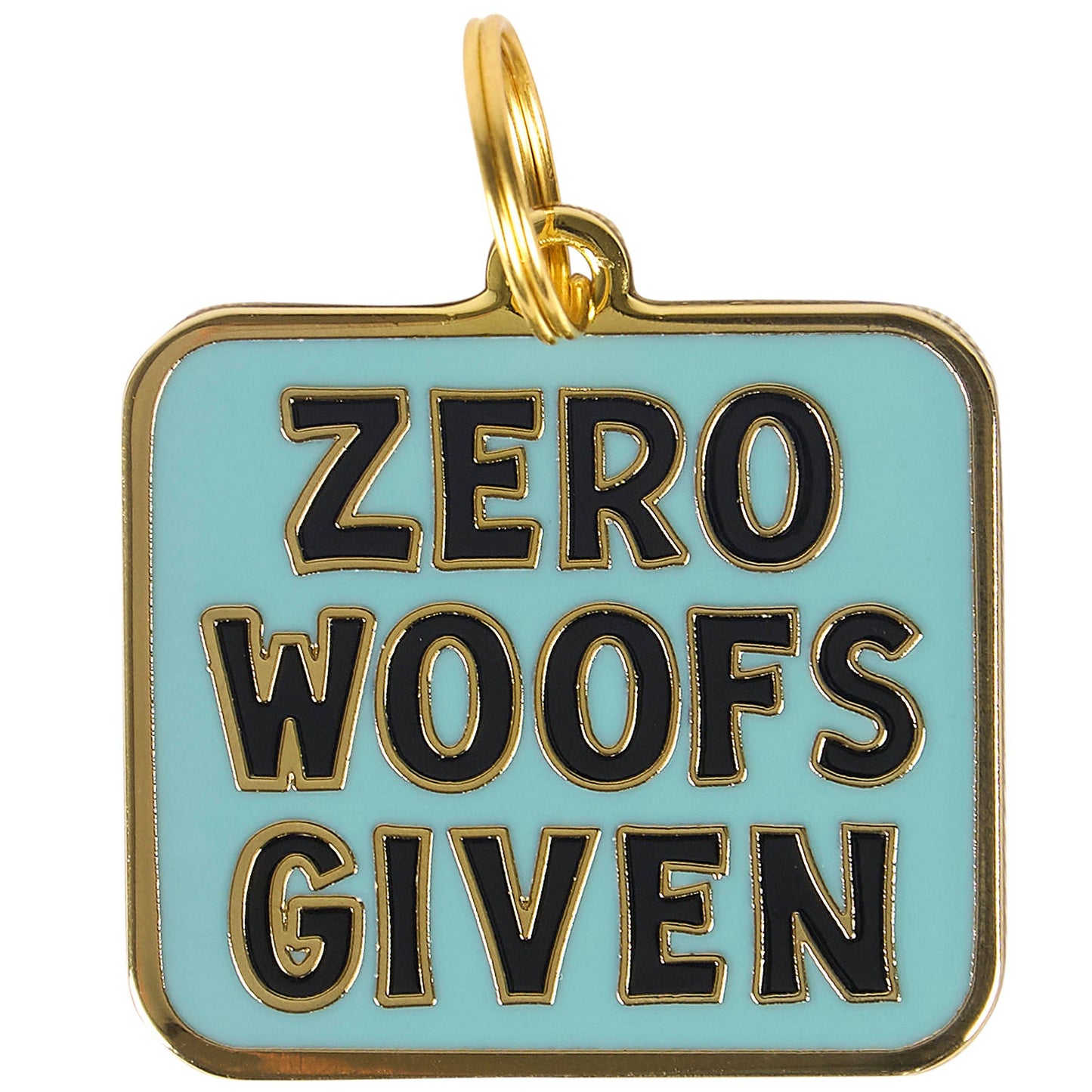 Zero Woofs Given Collar Charm Pet Tag
