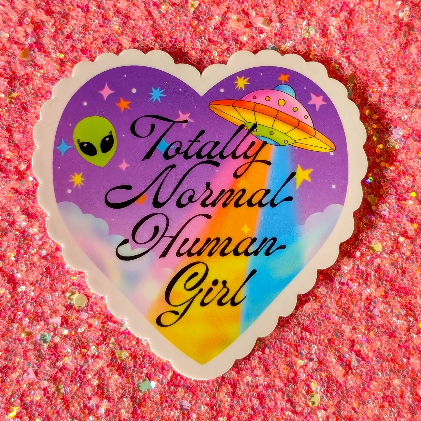 Totally Normal Human Girl Sticker