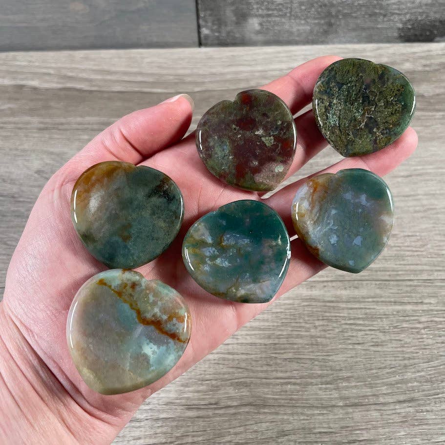 Heart Shaped Worry Stone Crystal Surprise Pull