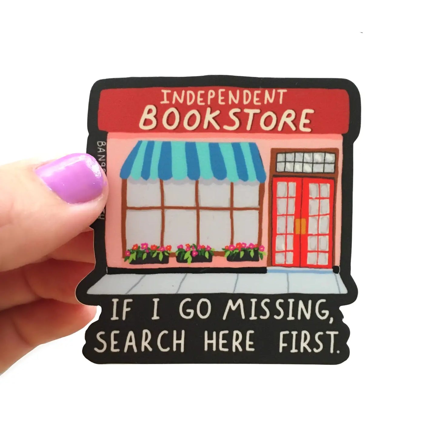 If I Go Missing Search Here Bookstore Sticker