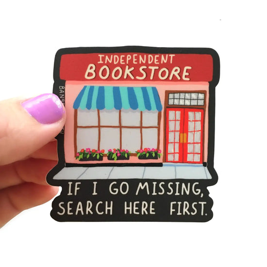 Load image into Gallery viewer, If I Go Missing Search Here Bookstore Sticker
