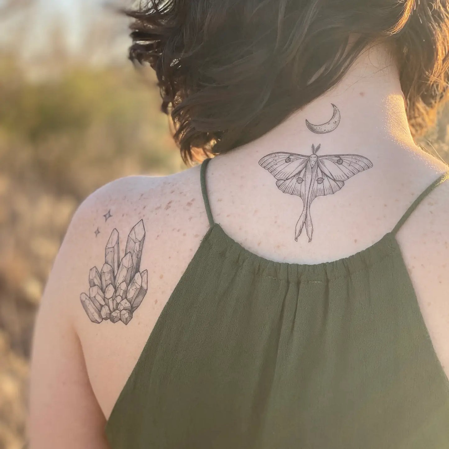 Load image into Gallery viewer, Luna Moth Temporary Tattoos
