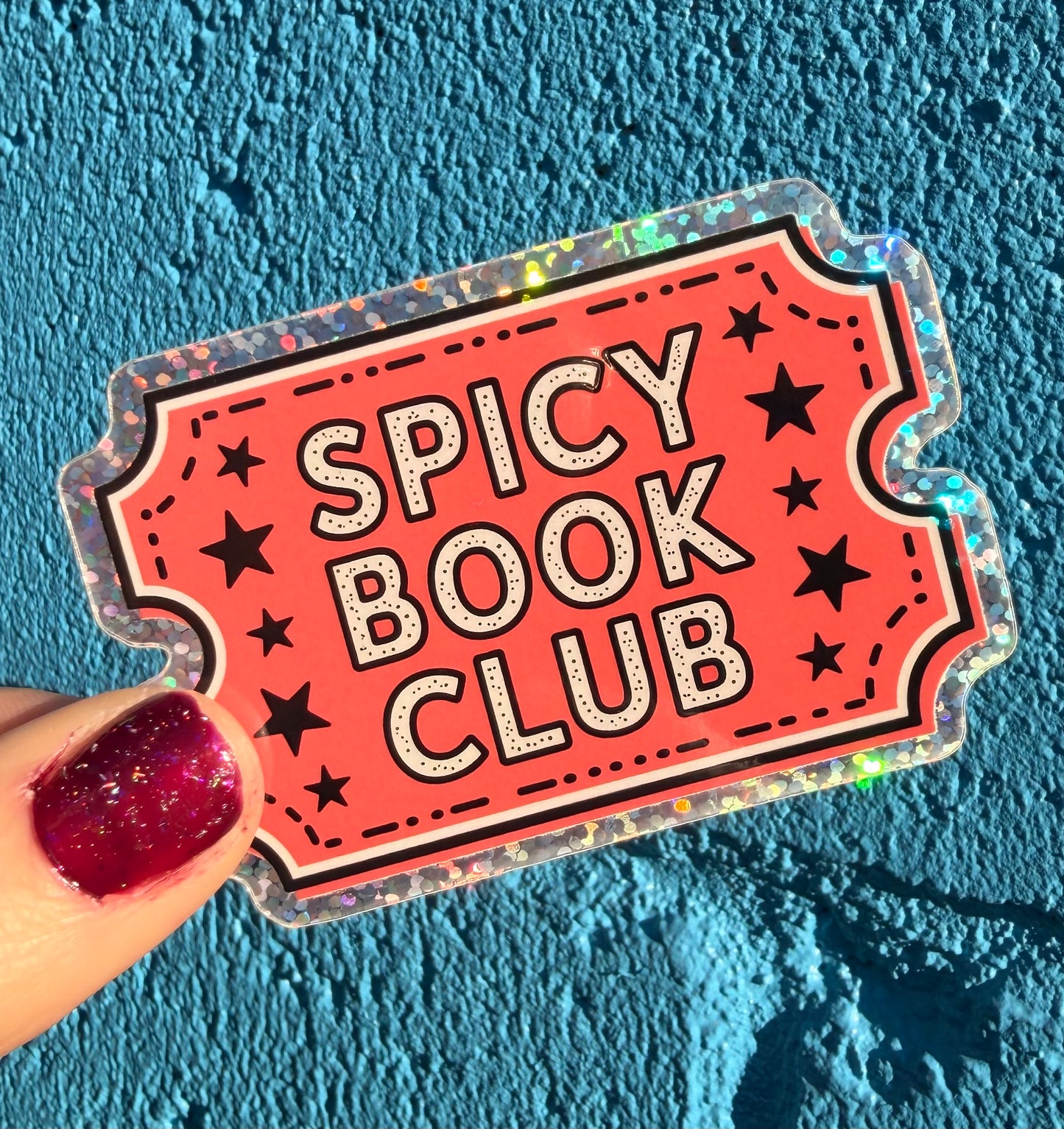 Spicy Book Club Glitter Sticker
