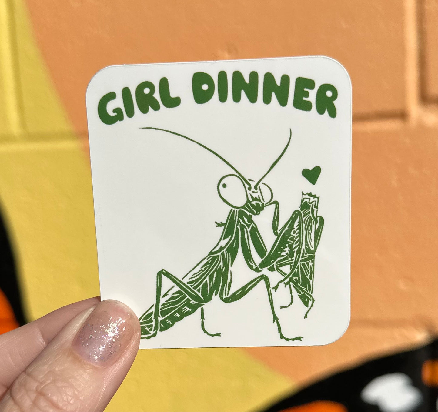 Girl Dinner Sticker (Glitter or White Available)