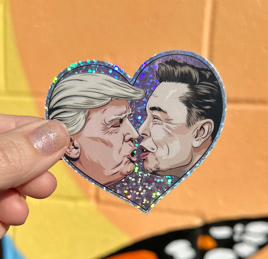 Trump & His First Lady Love Glitter Sticker