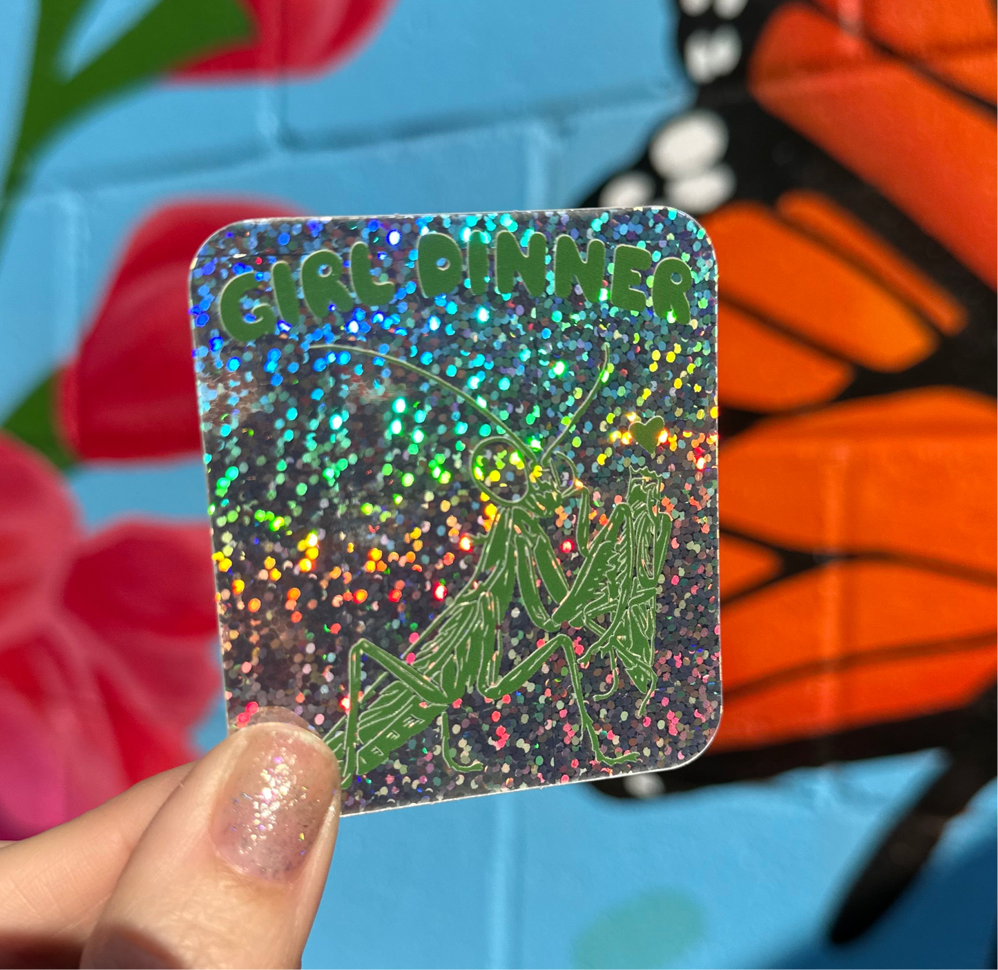 Girl Dinner Sticker (Glitter or White Available)