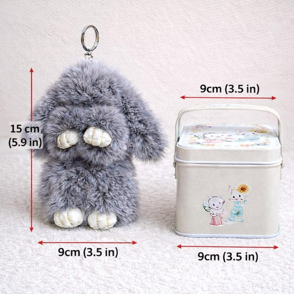 Bao Bunny Kawaii Plush Keychain Mystery Tin