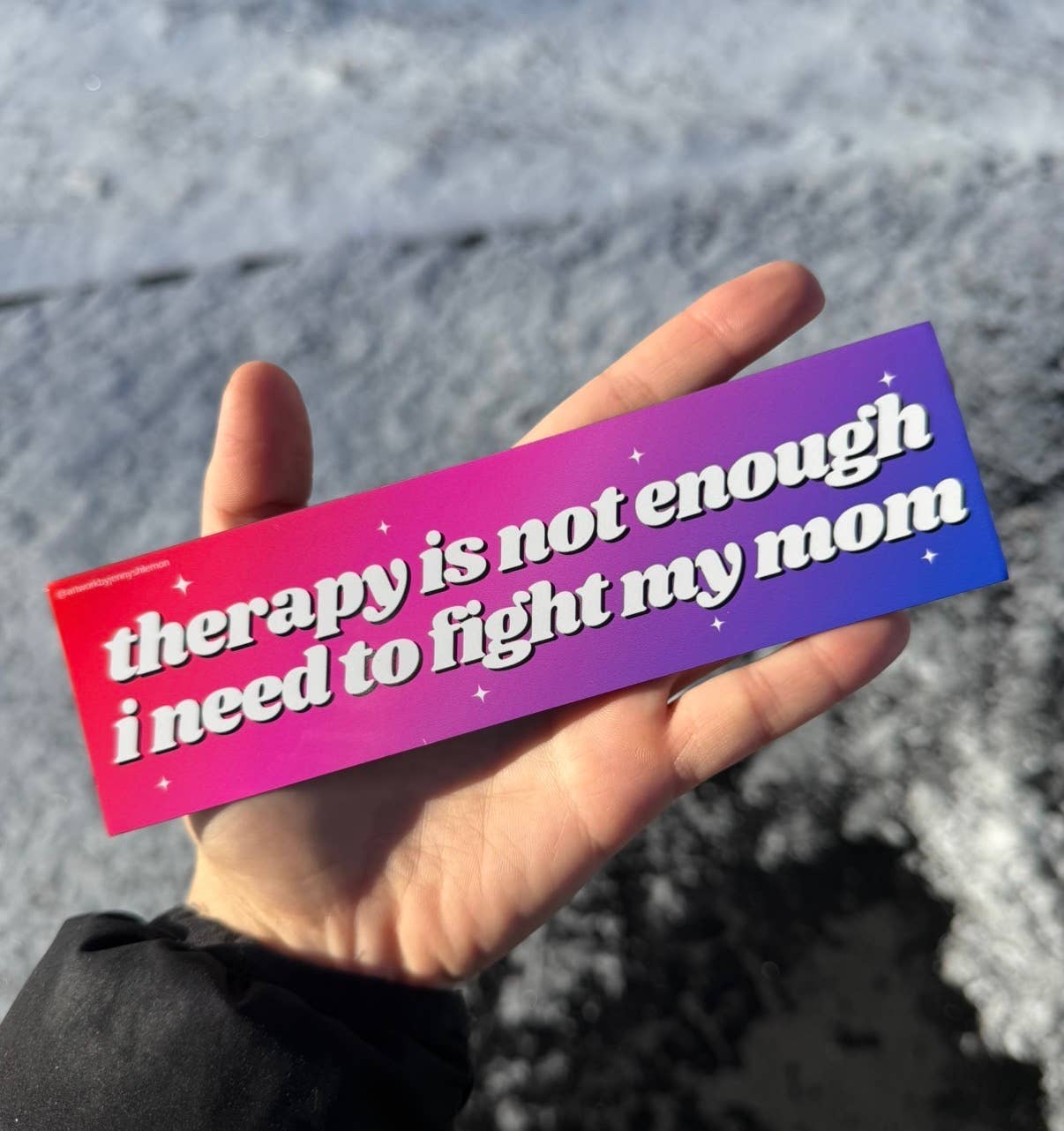 Therapy Is Not Enough I Need To Fight My Mom Car Bumper Magnet