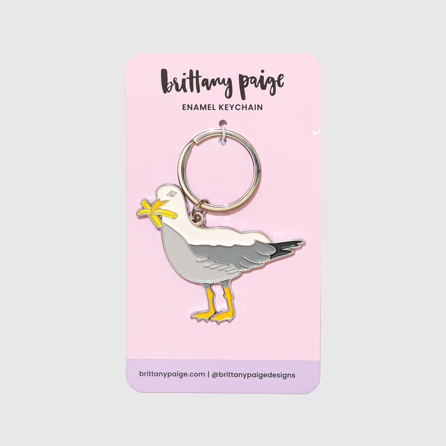 Seagull With Fries Keychain