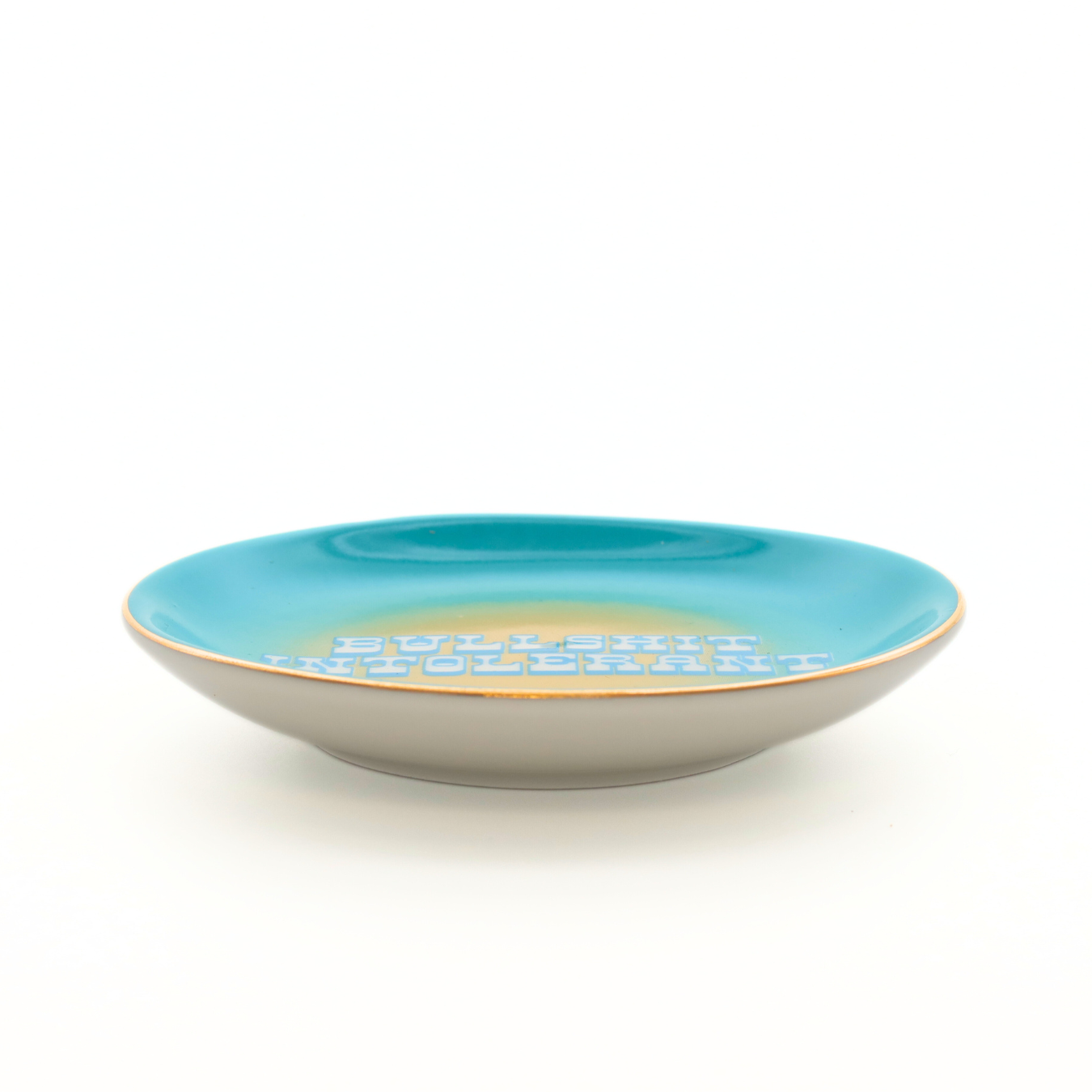 Bullshit Intolerant Round Trinket Tray