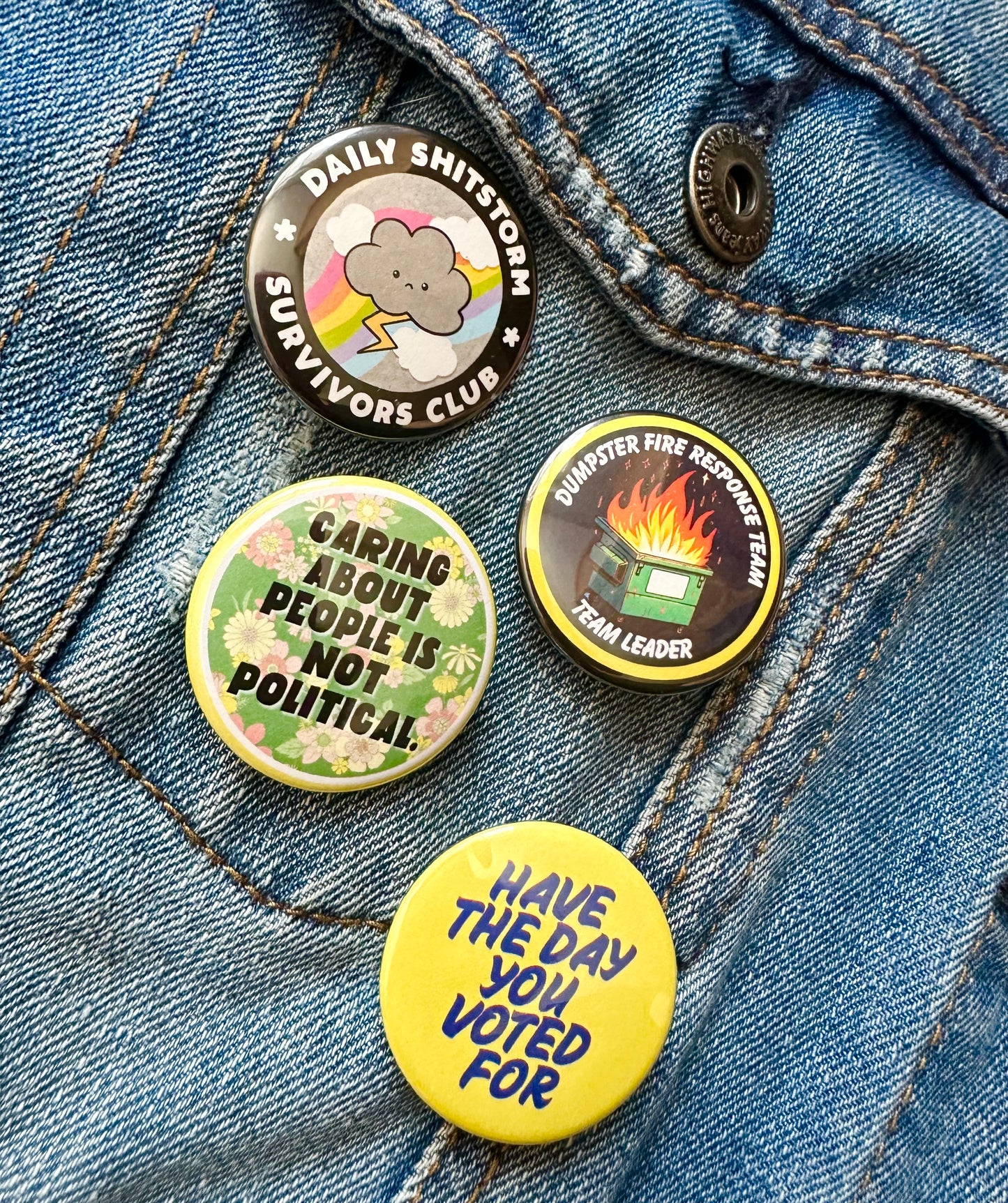 Dumpster Fire Response Team Button