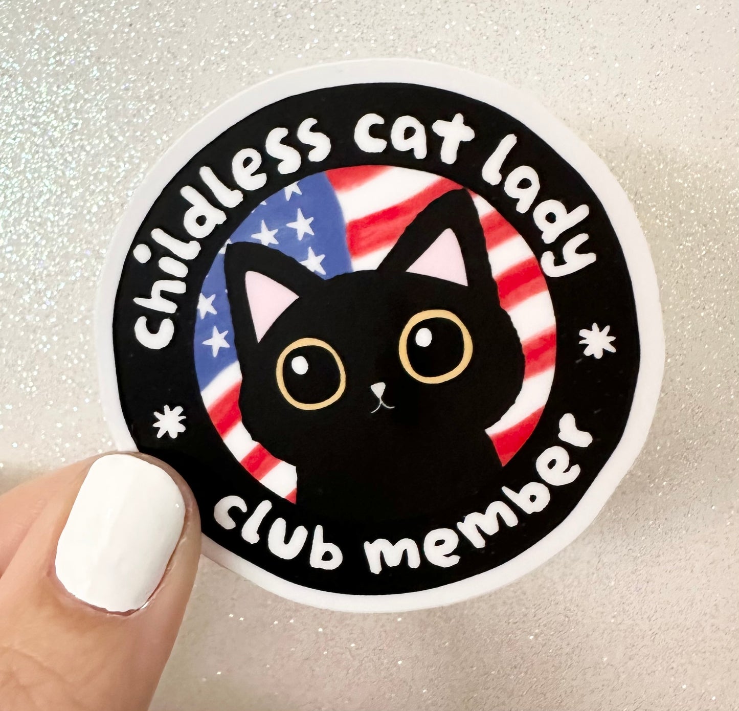 Childless Cat Lady Club Member Sticker