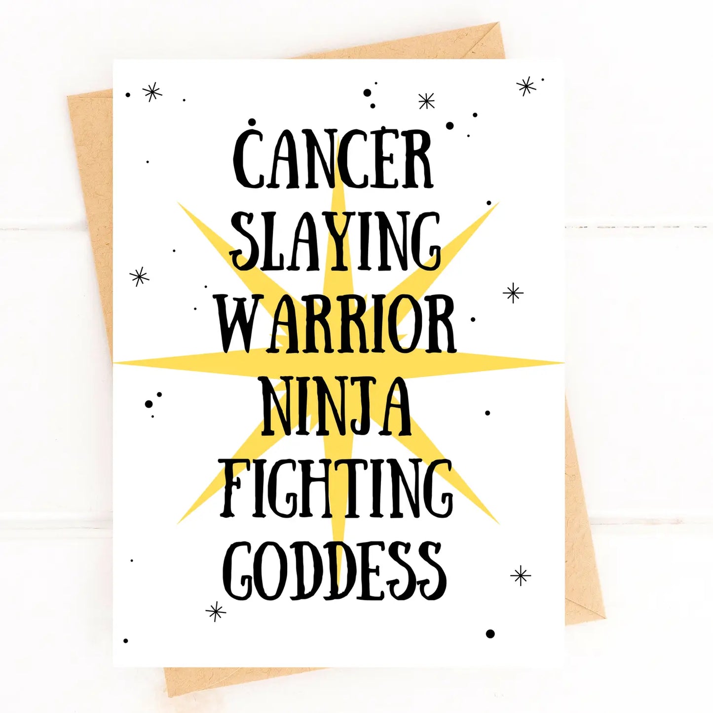 Cancer Slaying Warrior Ninja Fighting Goddess Card