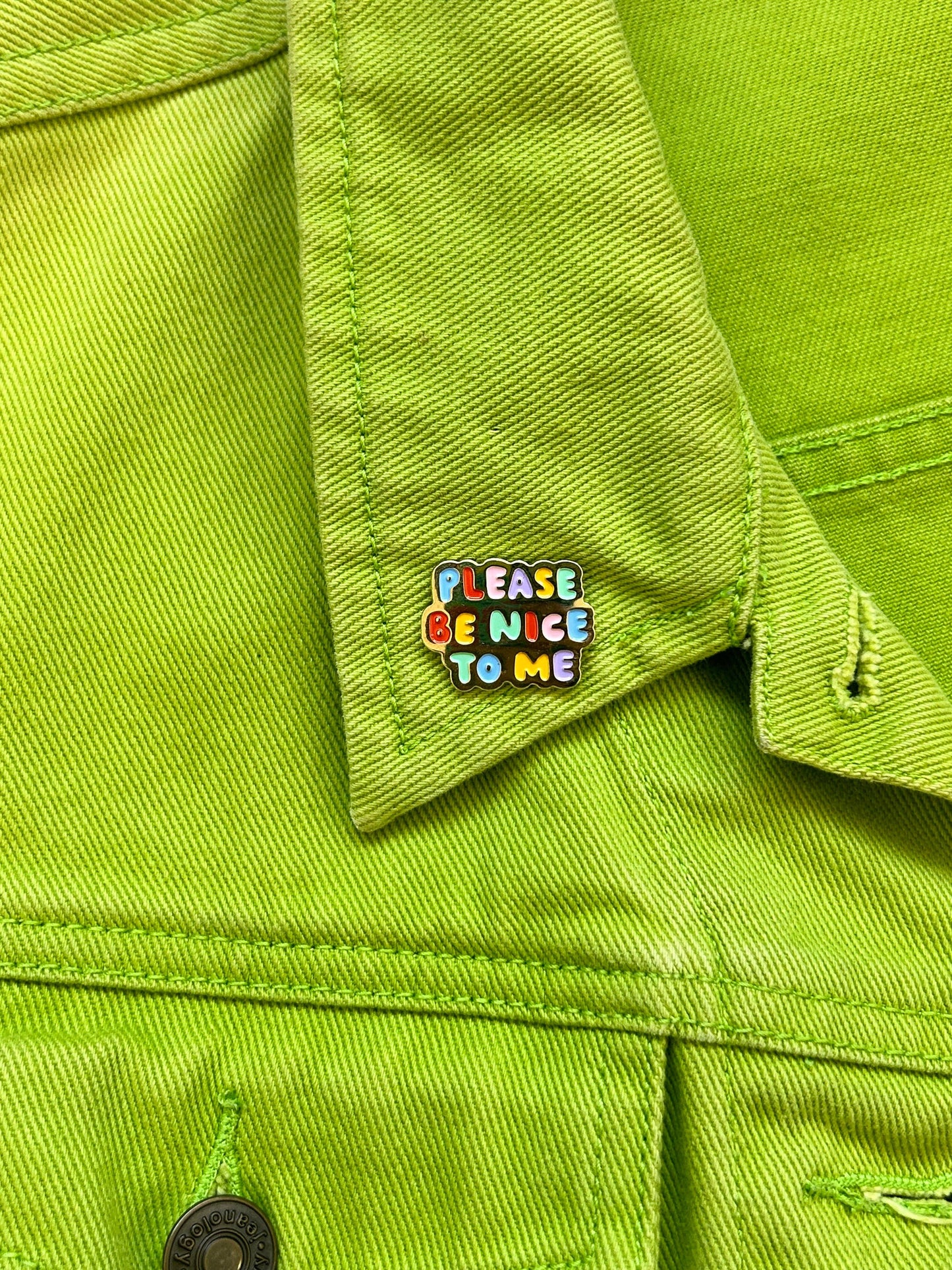 Please Be Nice To Me Pin