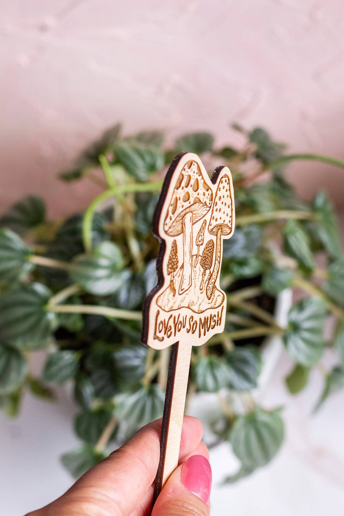 Love You So Much Mushroom Plant Stake