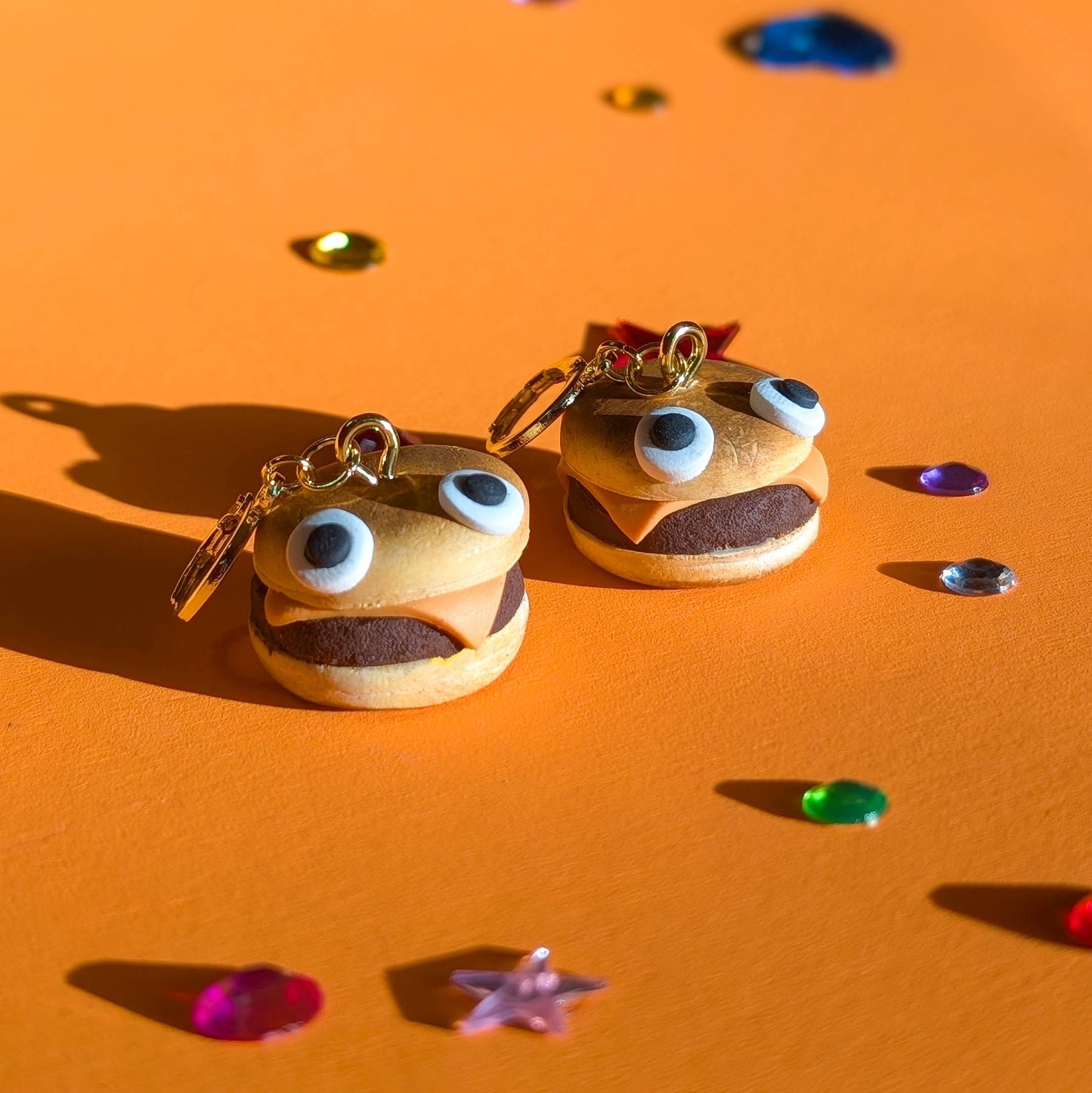 Vintage Burger Earrings