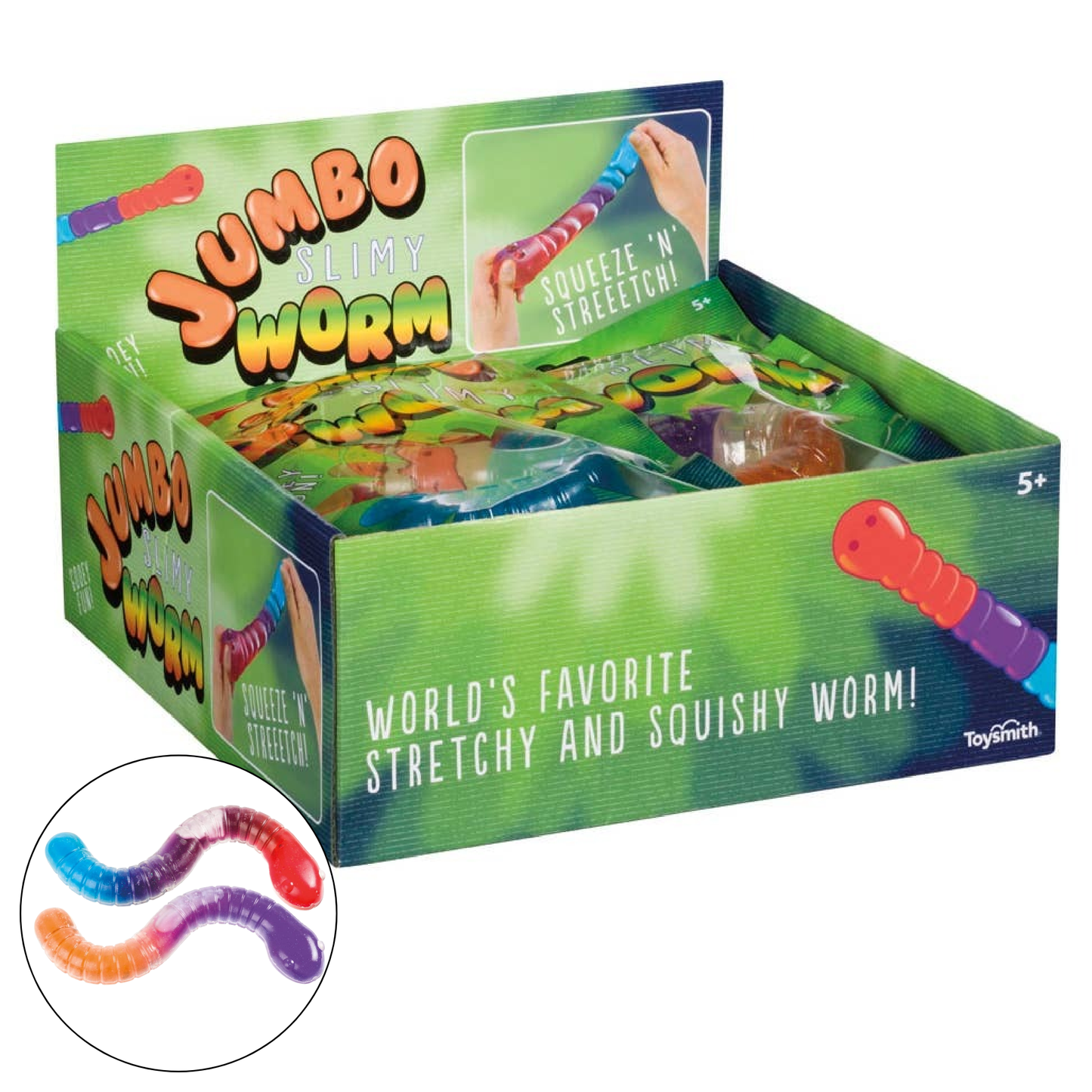 Jumbo Slimy Worm Surprise Pull