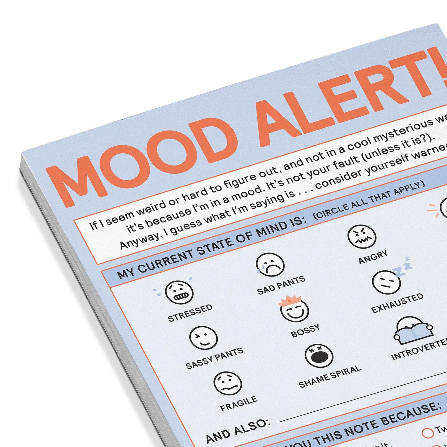 Mood Alert Notepad - 50 pages