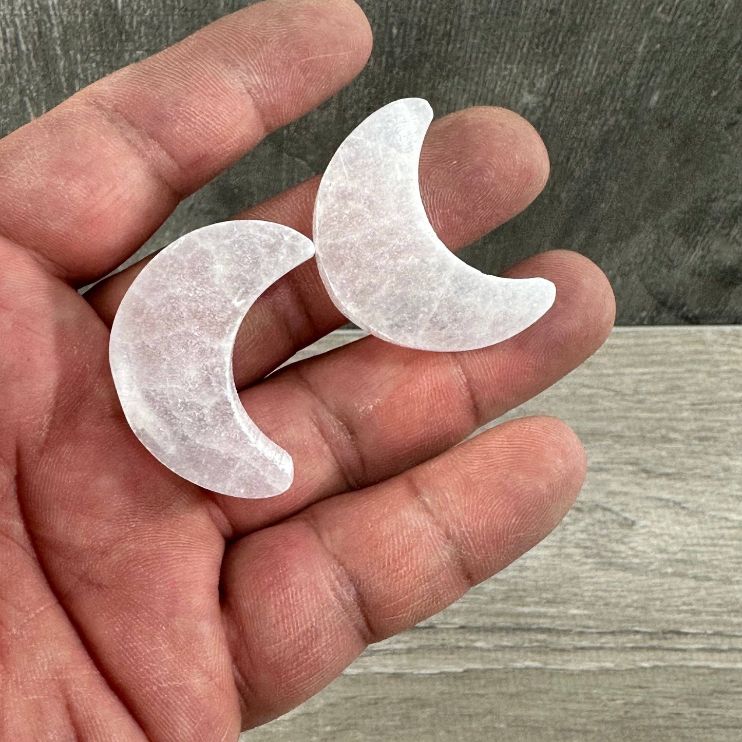 Selenite 1.5” Moon Crystal