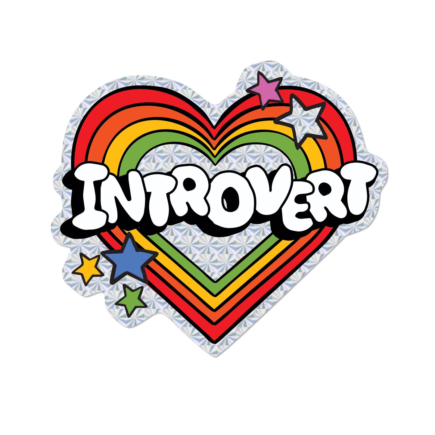 Introvert Prismatic Sticker