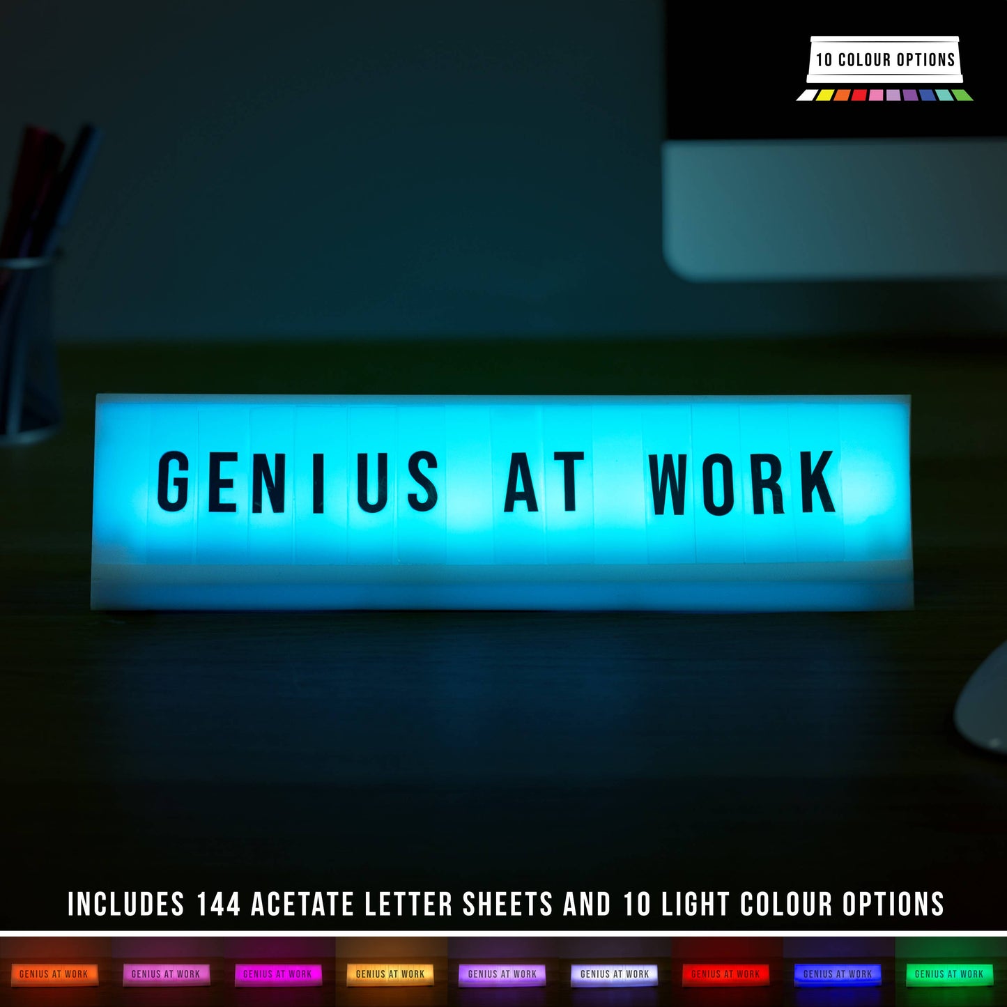 Personalised Light-Up Desk Plaque