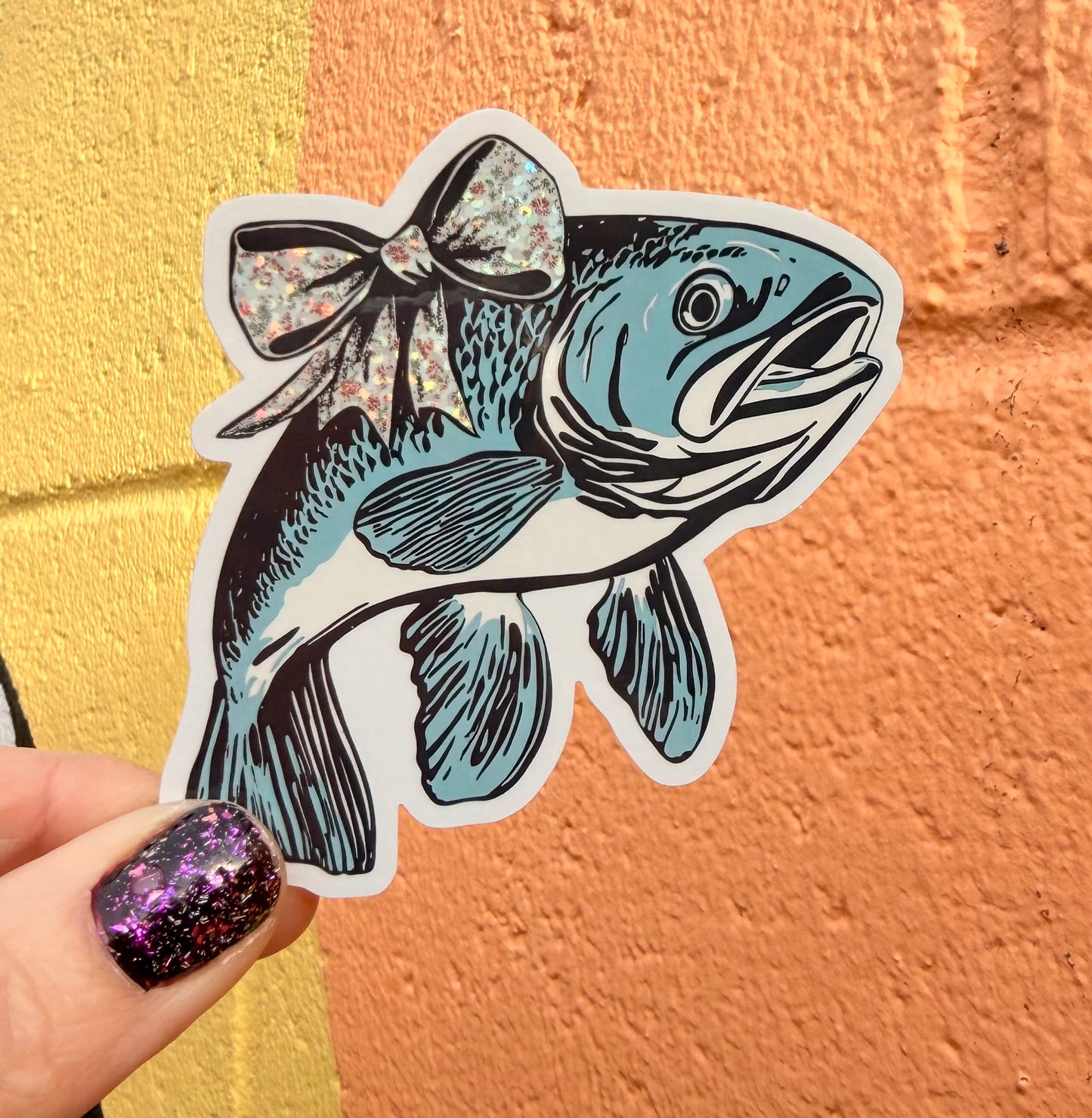 I'm Just A Fish Glitter Sticker