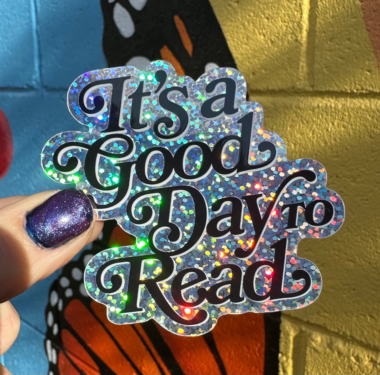 It's A Good Day To Read Glitter Sticker