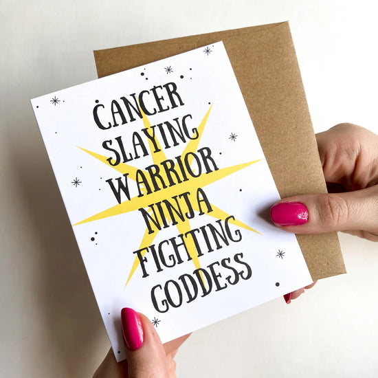Cancer Slaying Warrior Ninja Fighting Goddess Card