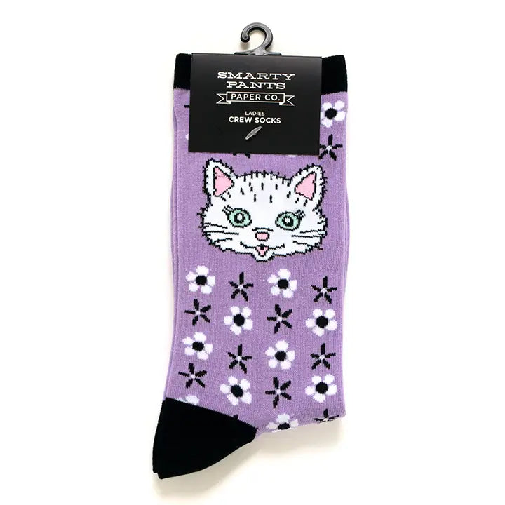 Kitty & Flowers Socks