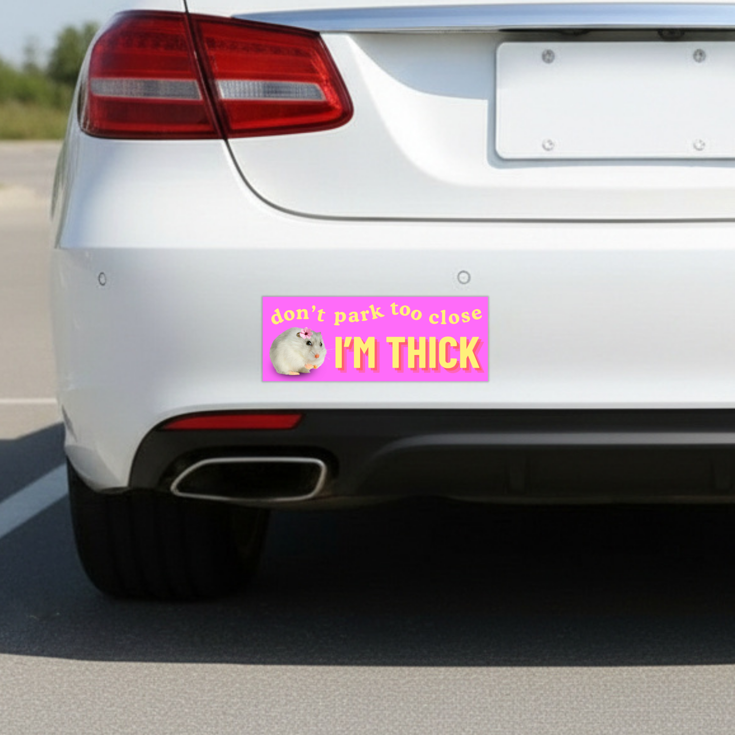Don't Park Too Close I'm Thick Bumper Magnet