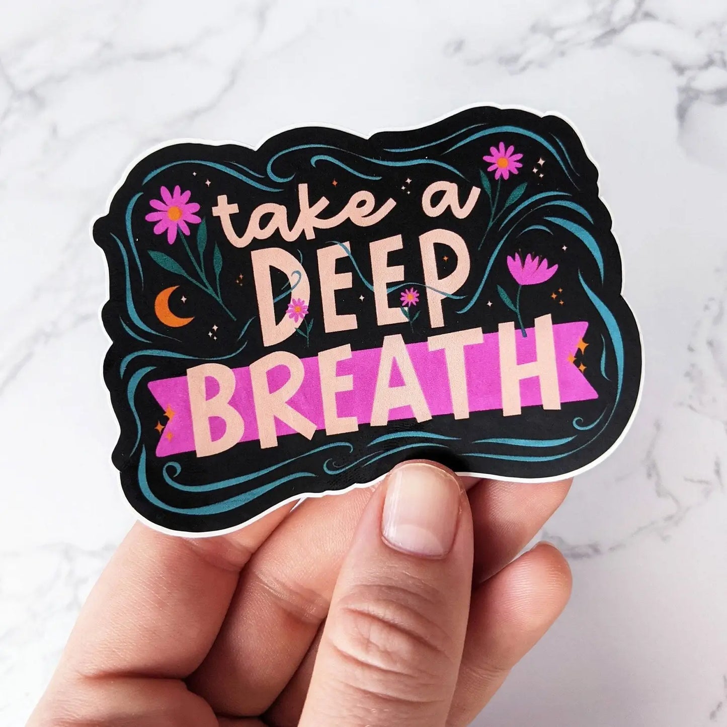 Take A Deep Breath Sticker (Pink & Blush)