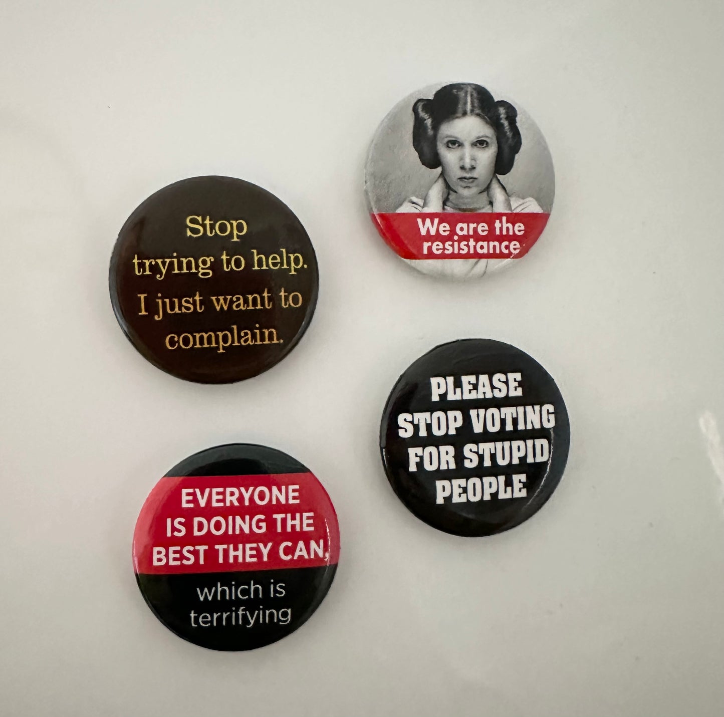 Please Stop Voting For Stupid People Button Magnet