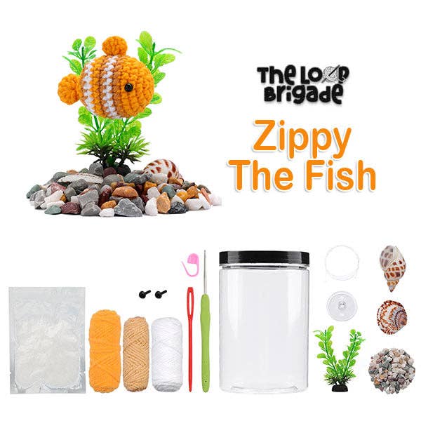 Crochet Plush Toy Complete Kit - Fish Aquarium