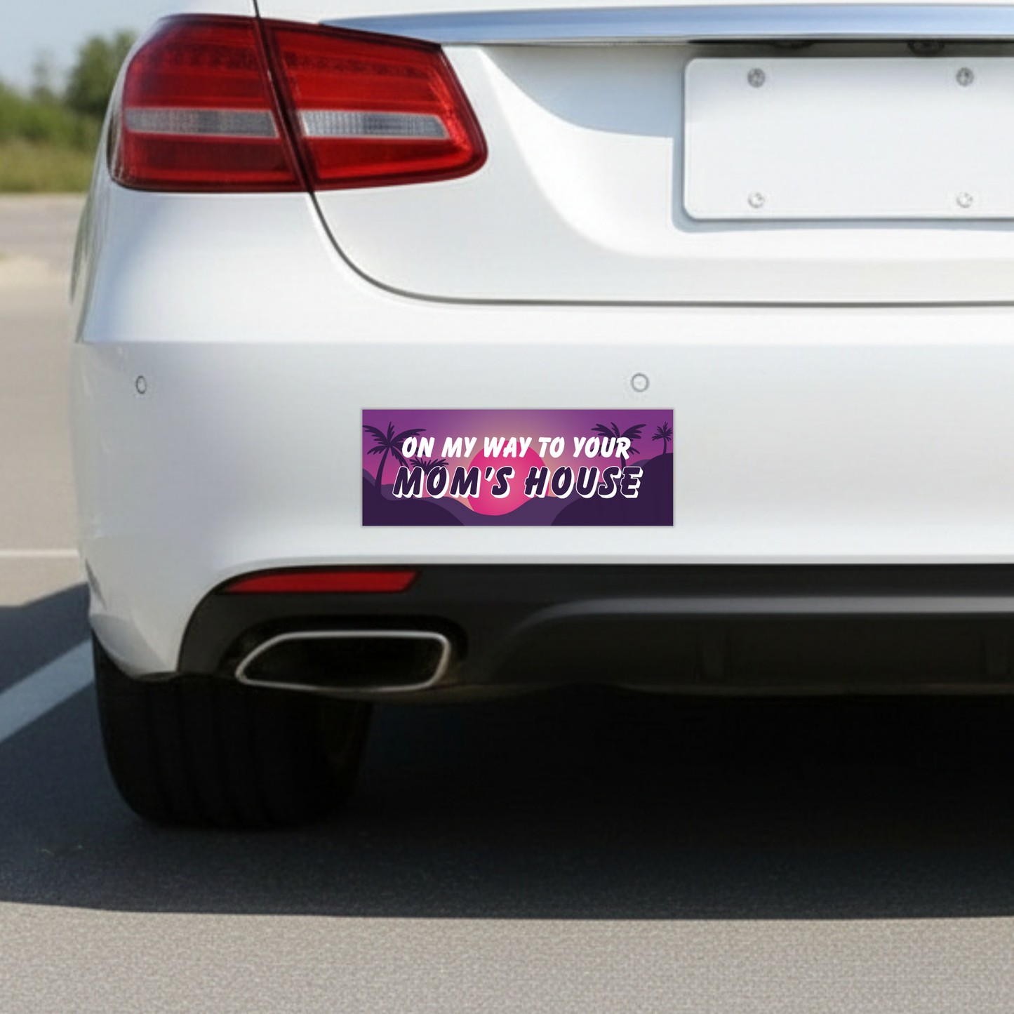 On My Way To Your Mom's House Bumper Magnet