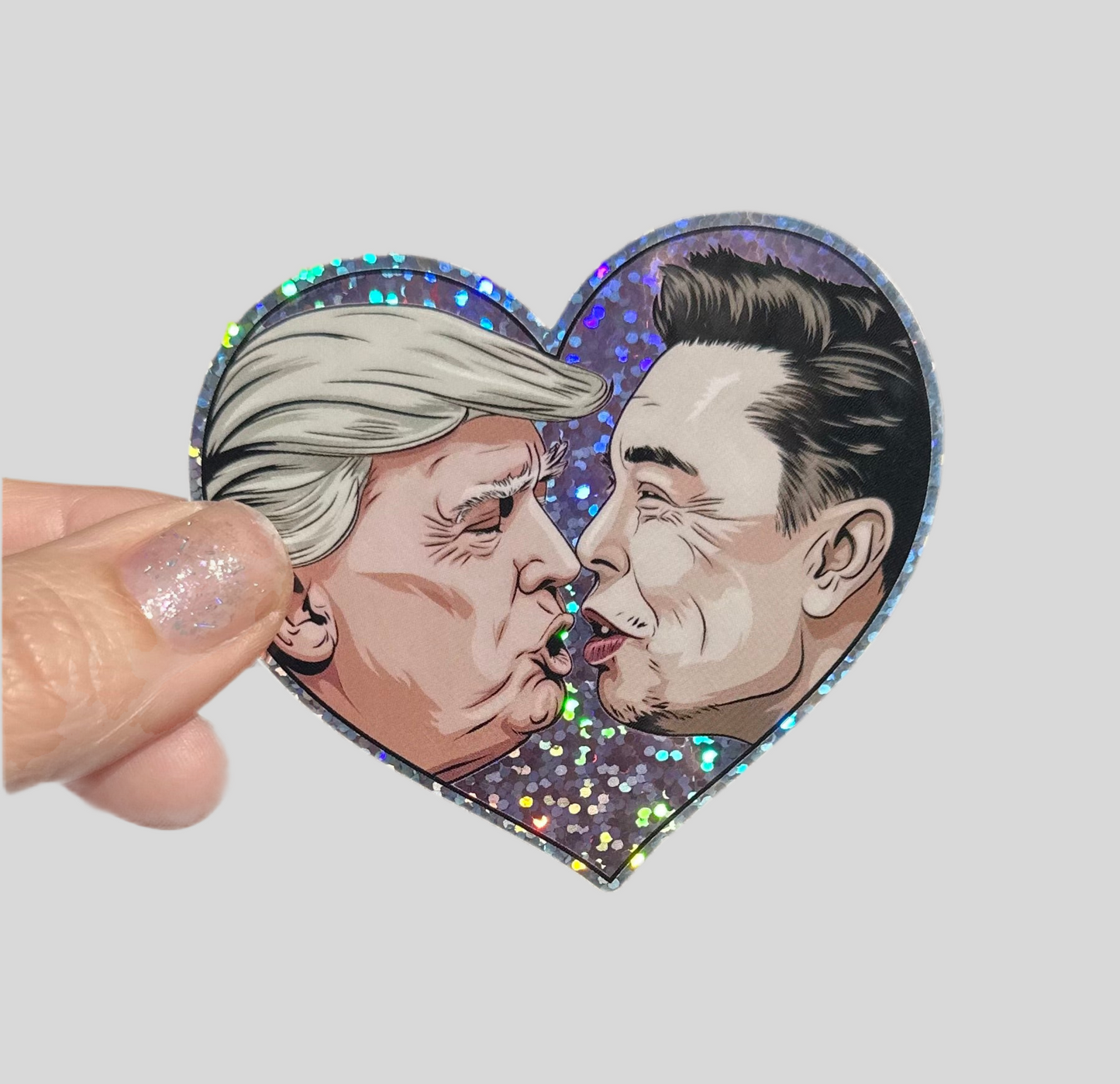 Trump & His First Lady Love Glitter Sticker