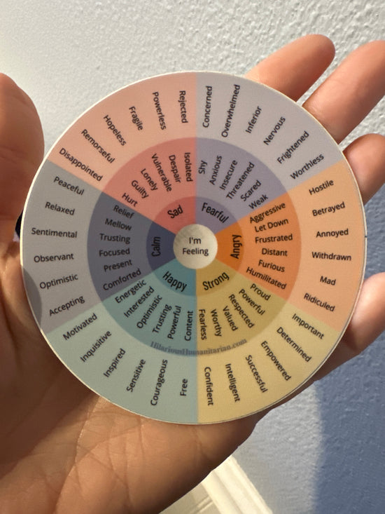 *Imperfectly Perfect* Wheel Of Emotions Sticker