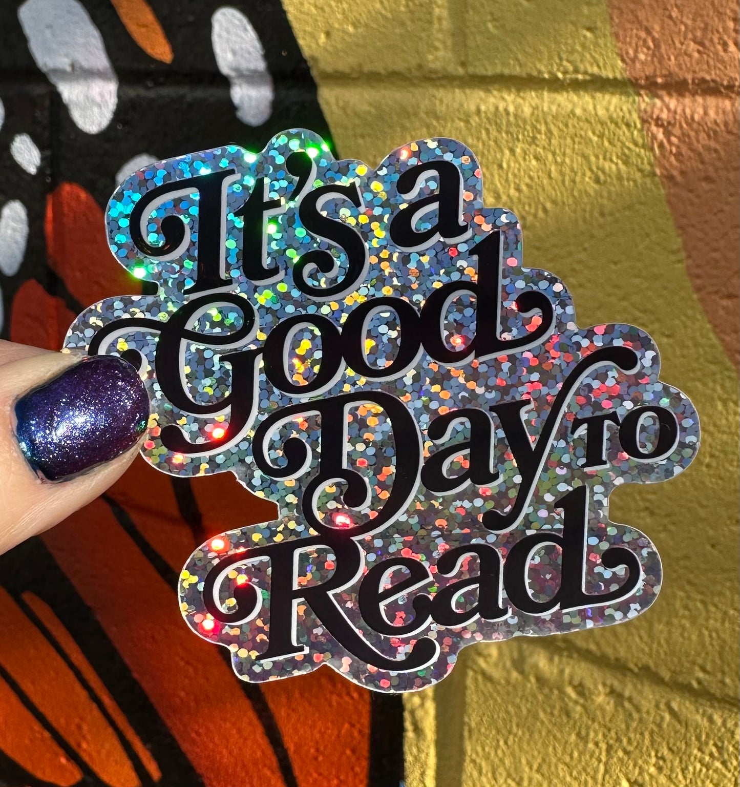 It's A Good Day To Read Glitter Sticker