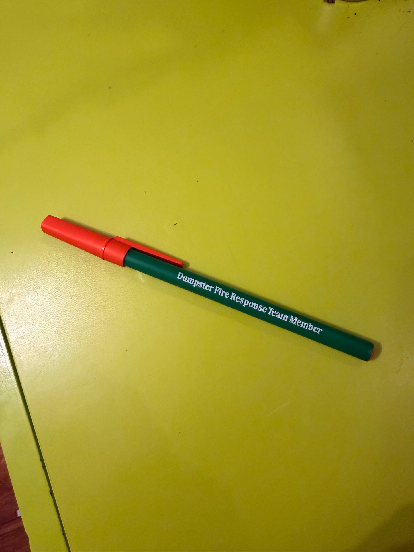 Dumpster Fire Response Team Member Pen