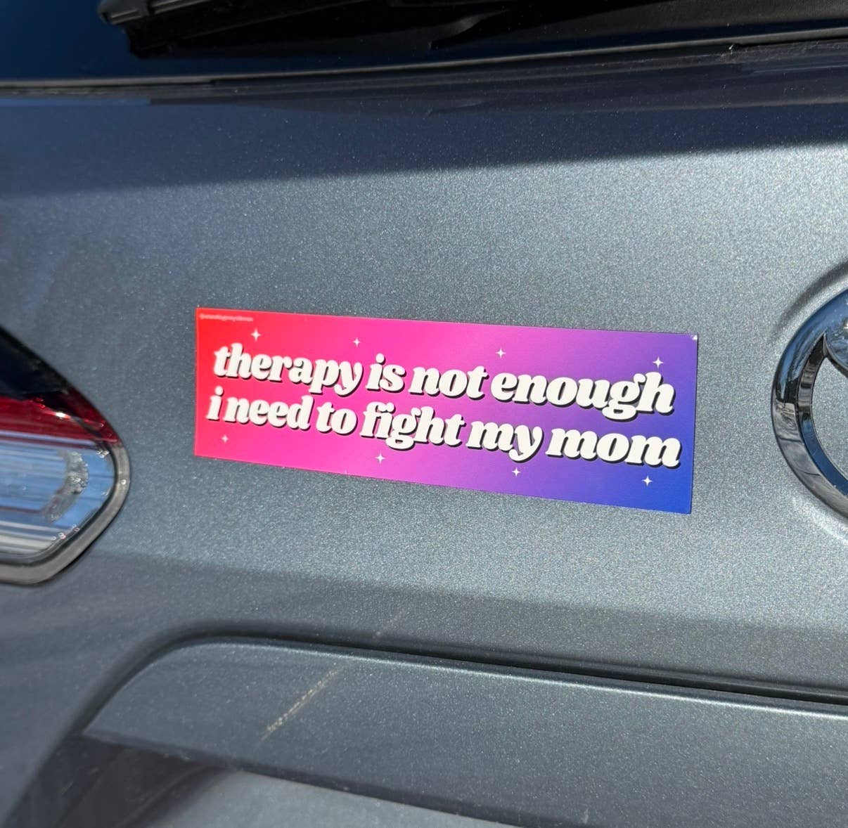 Therapy Is Not Enough I Need To Fight My Mom Car Bumper Magnet