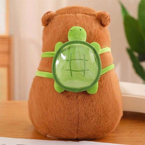 Capybara Kawaii Turtle Backpack Plushie