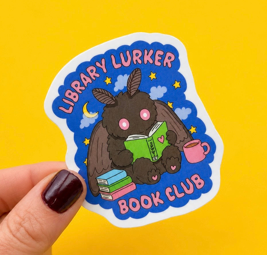 Library Lurker Book Club Sticker