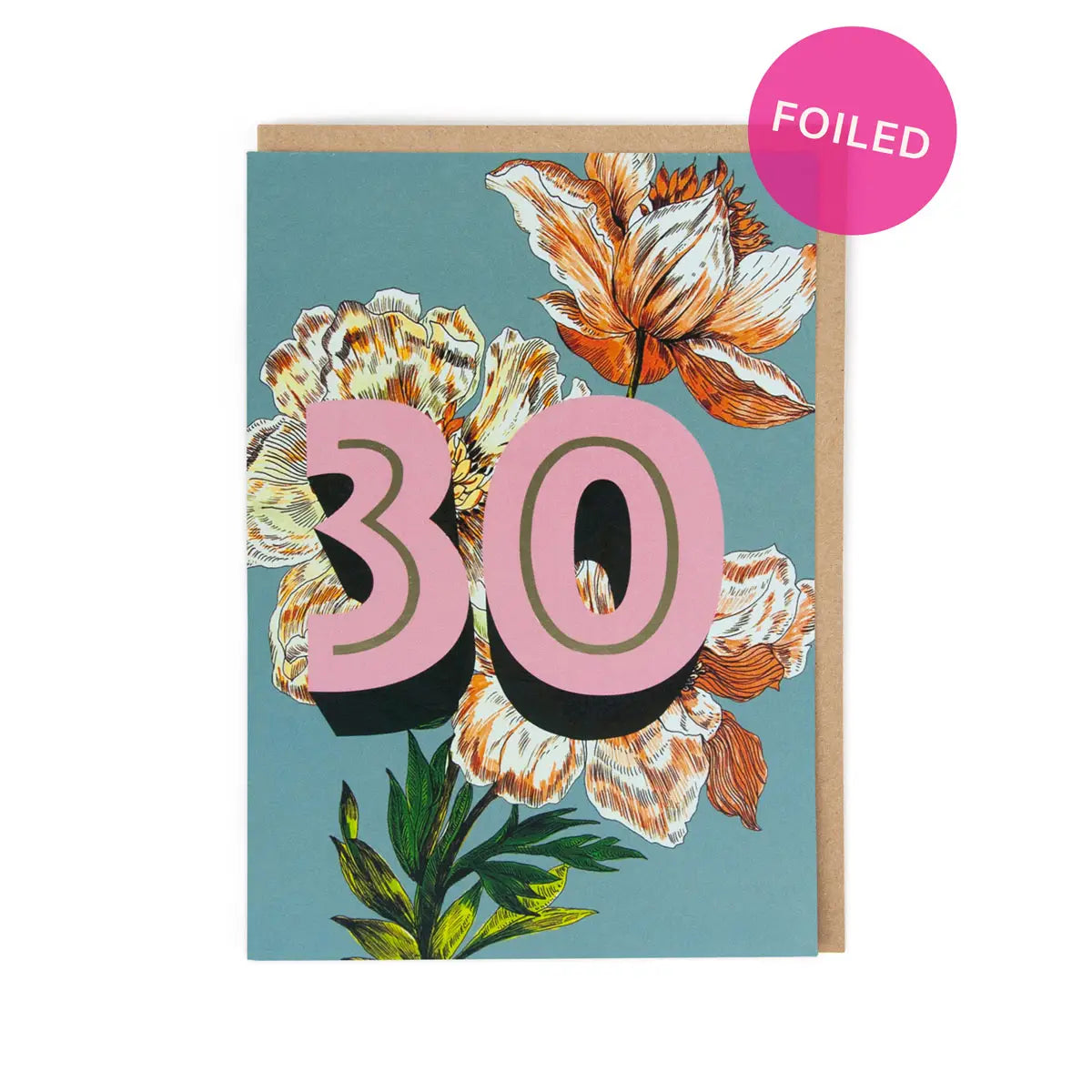 30th Birthday Foiled Card