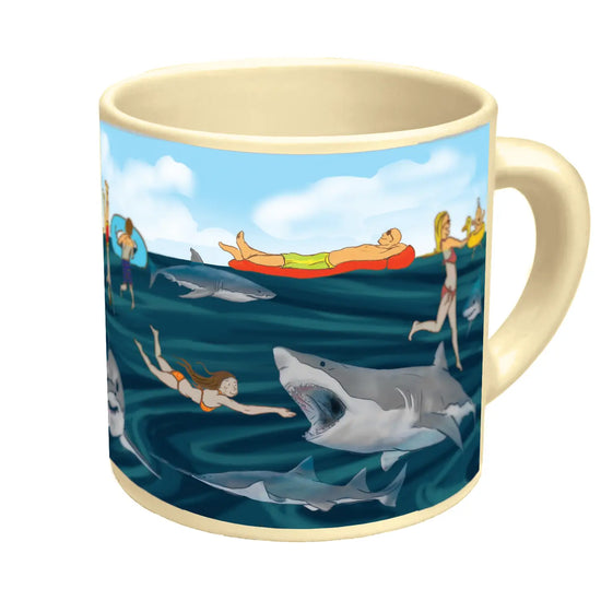 Load image into Gallery viewer, Shark! Heat-Changing 14 oz Mug
