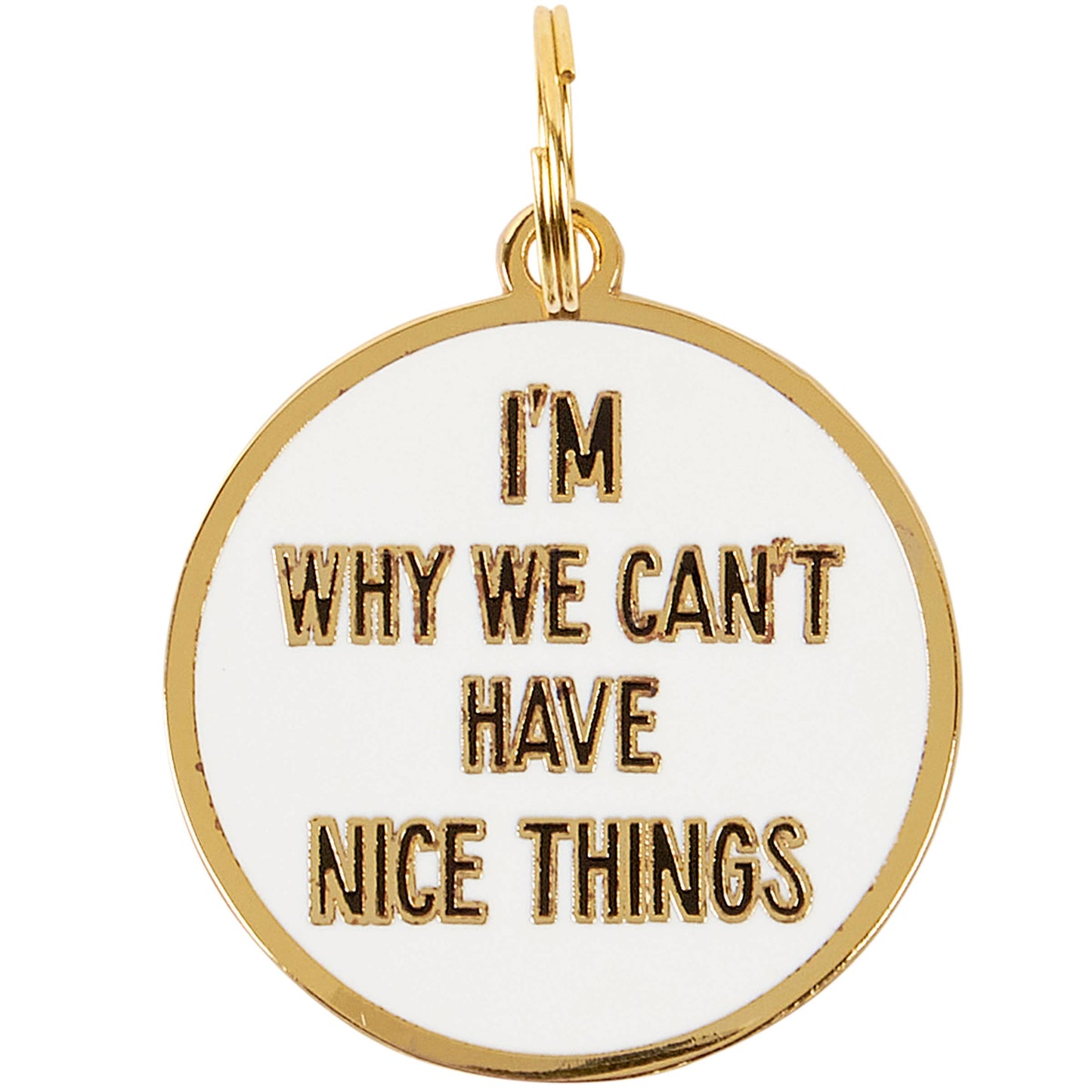 I'm Why We Can't Have Nice Things Collar Charm Pet Tag